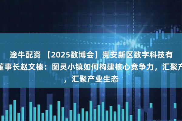 途牛配资 【2025数博会】贵安新区数字科技有限公司董事长赵文榛：图灵小镇如何构建核心竞争力，汇聚产业生态